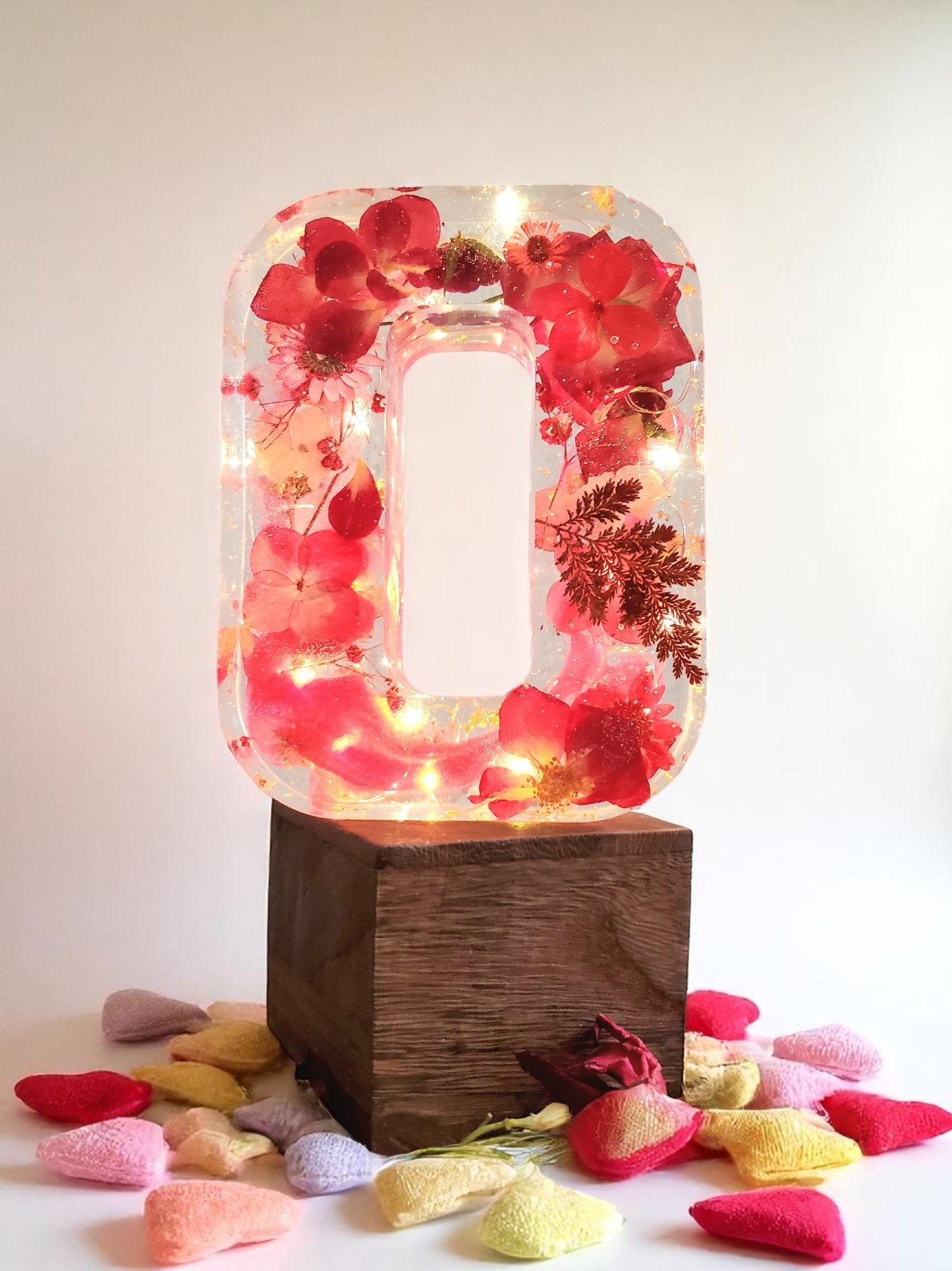 Custom LED Resin Letter | Real Dried Flowers | Personalized Floral Keepsake | Gift for Her | Baby Name Deco | Birth Flower | Made for You