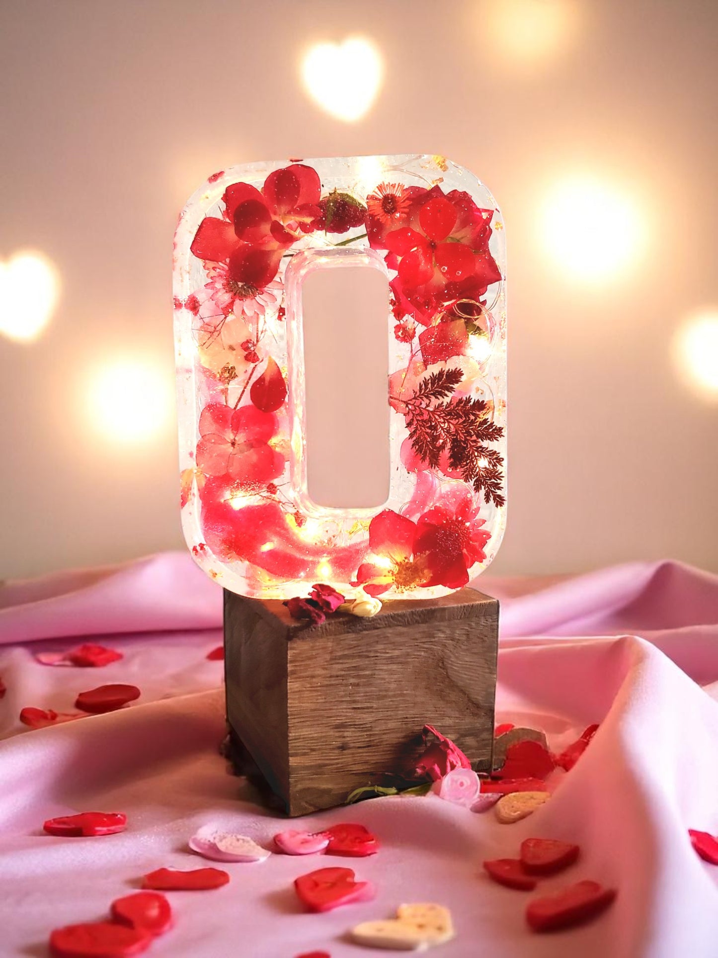 Custom LED Resin Letter | Real Dried Flowers | Personalized Floral Keepsake | Gift for Her | Baby Name Deco | Birth Flower | Made for You