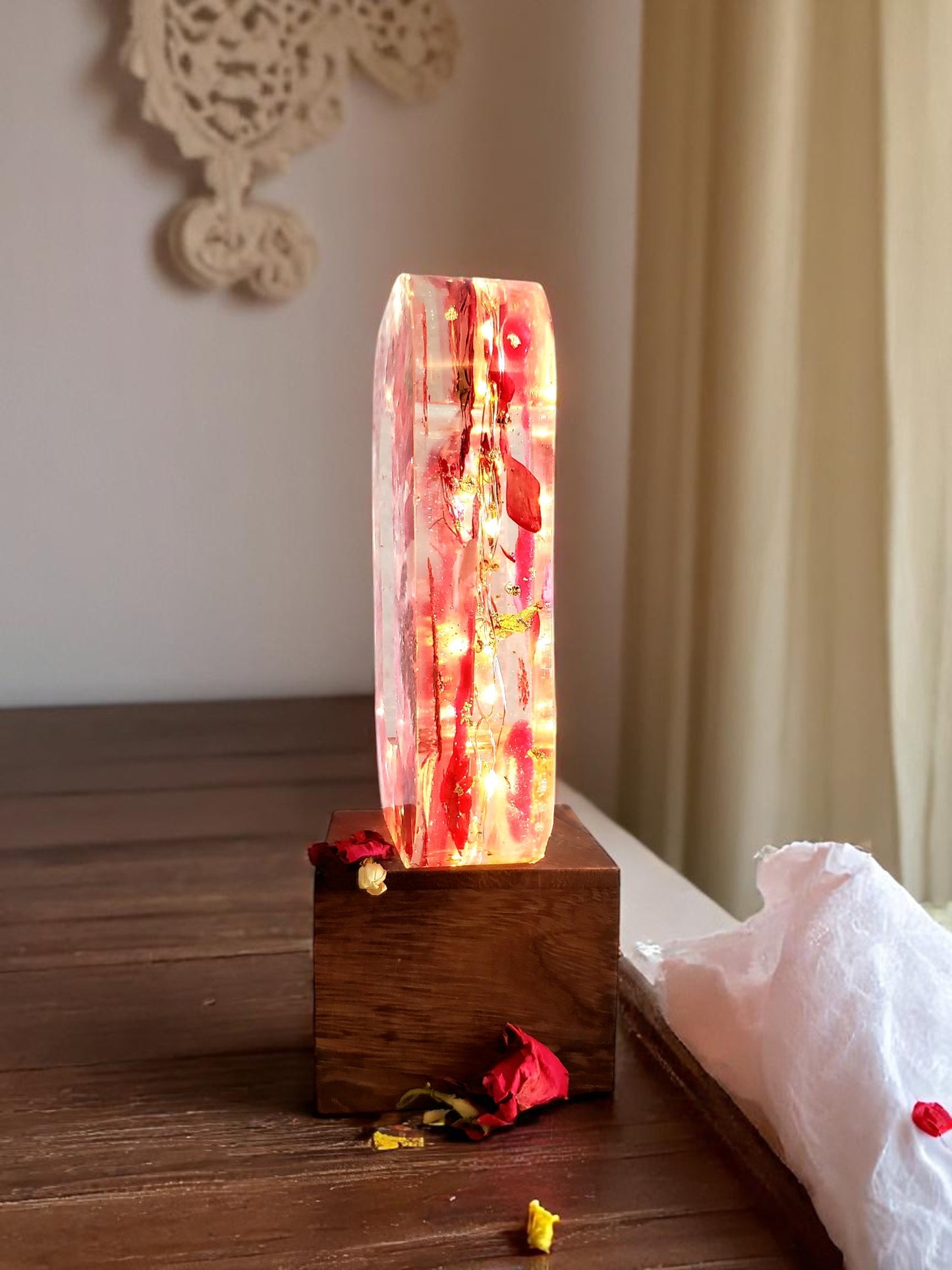 Custom LED Resin Letter | Real Dried Flowers | Personalized Floral Keepsake | Gift for Her | Baby Name Deco | Birth Flower | Made for You