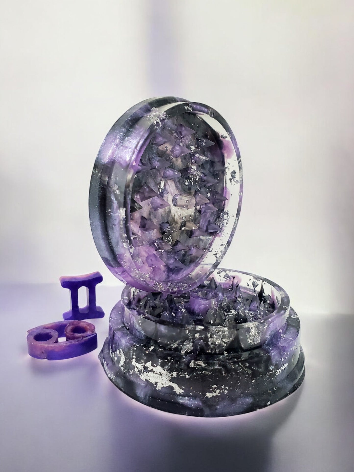 Seasoning Herb Grinder | Epoxy Grinders | Unique Kitchen Tools | Spice Herb Mixer | Two Piece Set | Grind Your Tea for maximum flavor