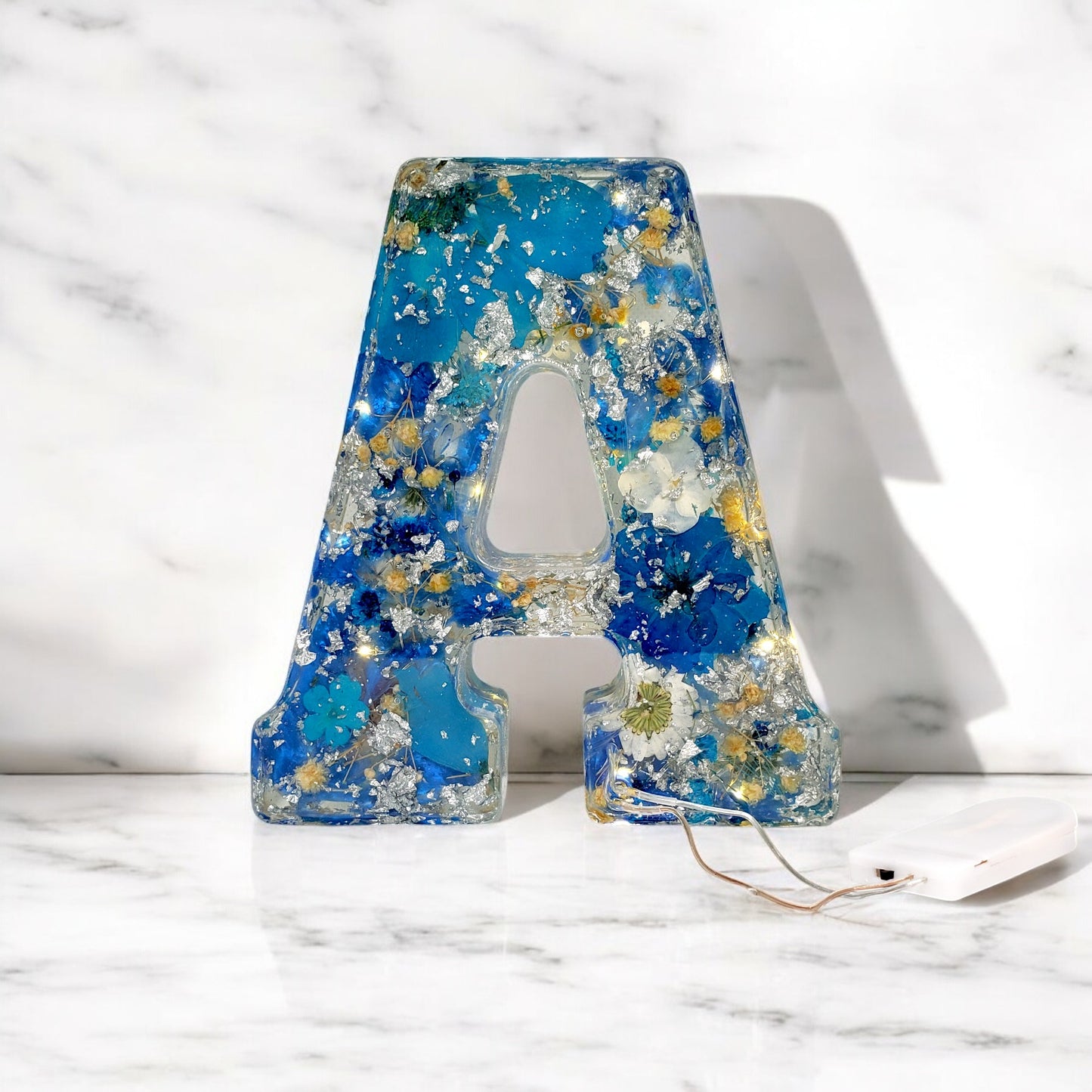 Light up Letters, Custom LED Resin Letter | Real Dried Flowers | Personalized Floral Keepsake | Gift for Her, Baby Name Decor | Made for You