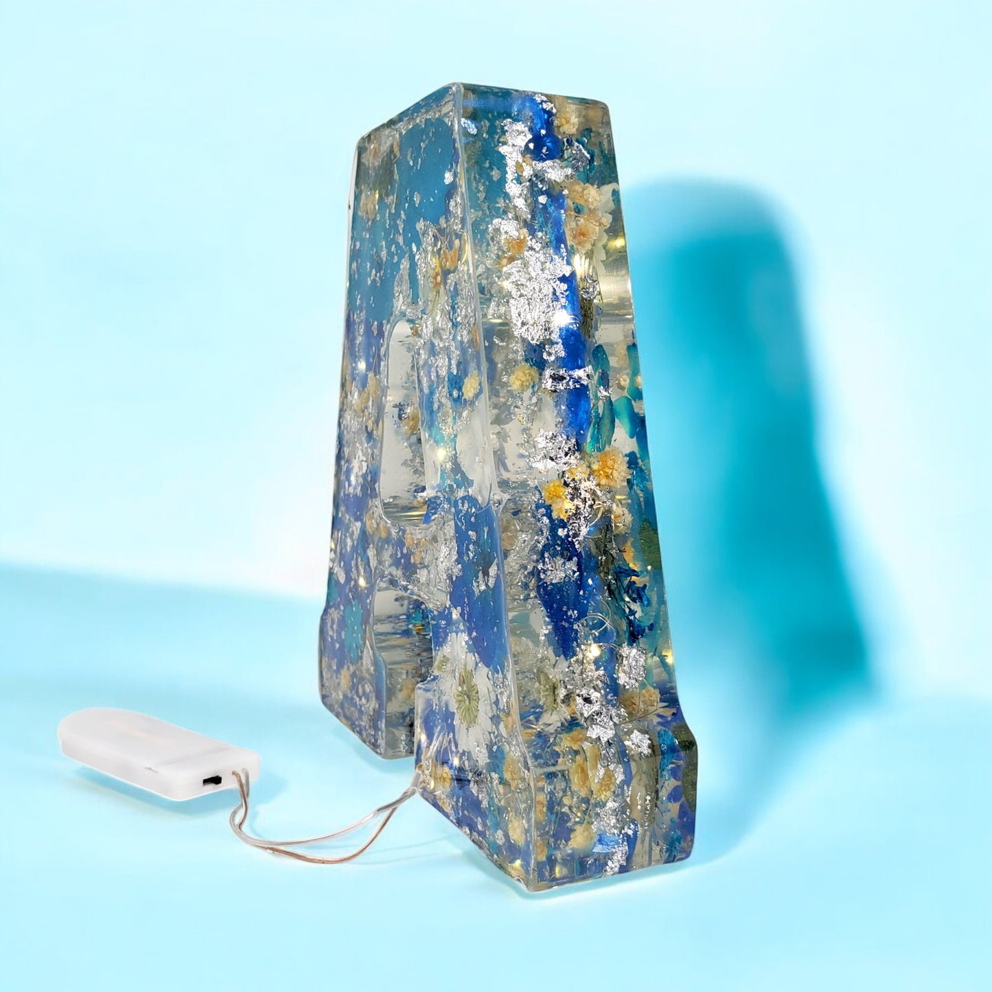 Light up Letters, Custom LED Resin Letter | Real Dried Flowers | Personalized Floral Keepsake | Gift for Her, Baby Name Decor | Made for You