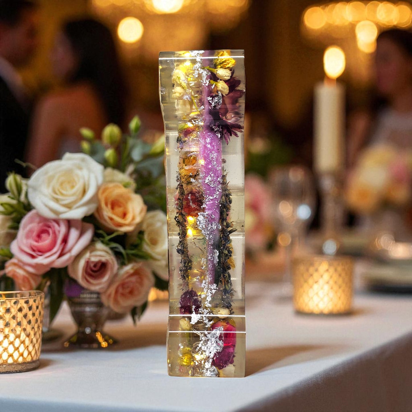 Custom LED Resin Letter | Real Dried Flowers | Personalized Floral Keepsake | Gift for Her | Baby Initials | Memorial Letter | Holiday Decor