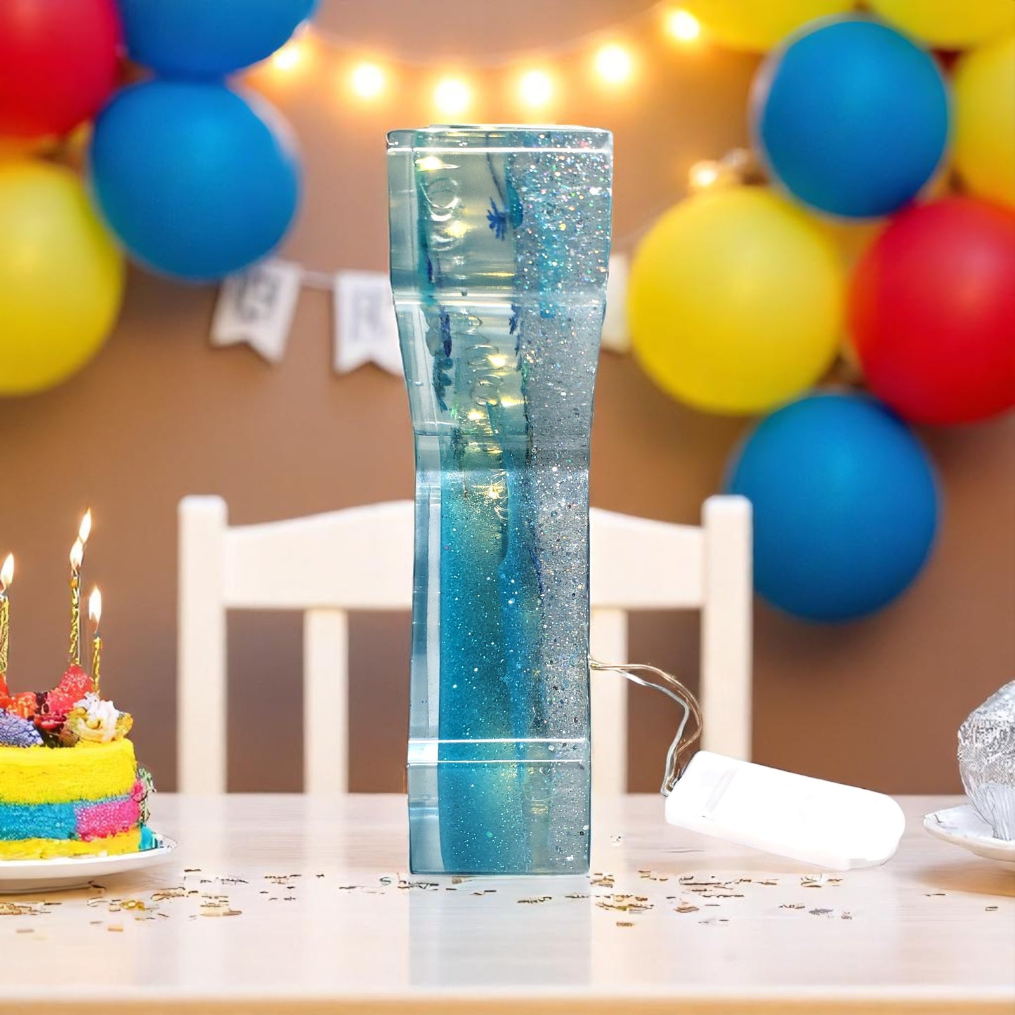 Led Resin Letter with Real Dried Flowers | Floral Keepsake and LED Name Decor Gift for Her, Baby, Memorial & Holiday | Wedding Preservation