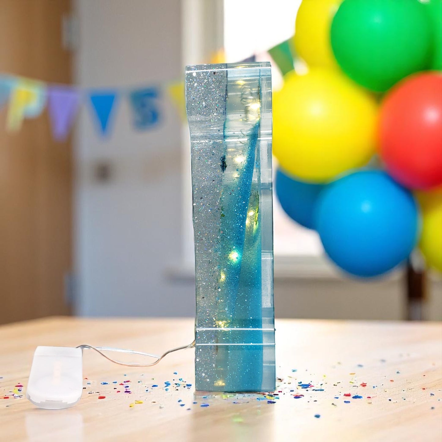 Led Resin Letter with Real Dried Flowers | Floral Keepsake and LED Name Decor Gift for Her, Baby, Memorial & Holiday | Wedding Preservation