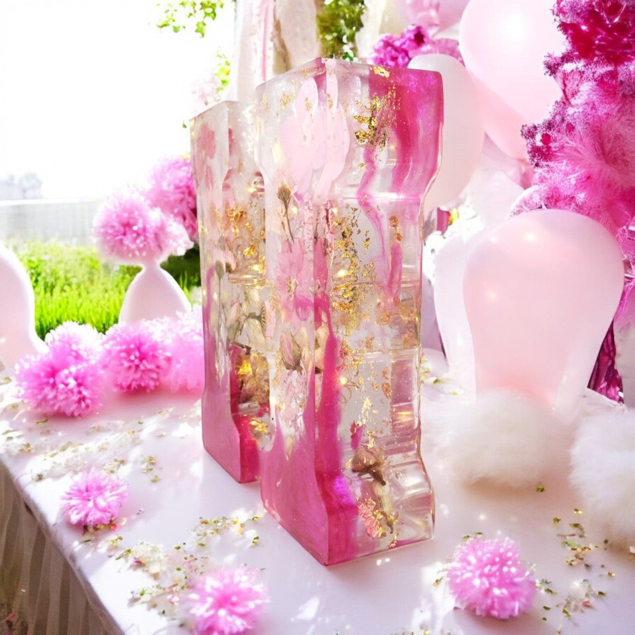 Custom LED Resin Letter | Real Dried Flowers | Personalized Floral Keepsake, Special Gift for bf | Boho Aesthetic