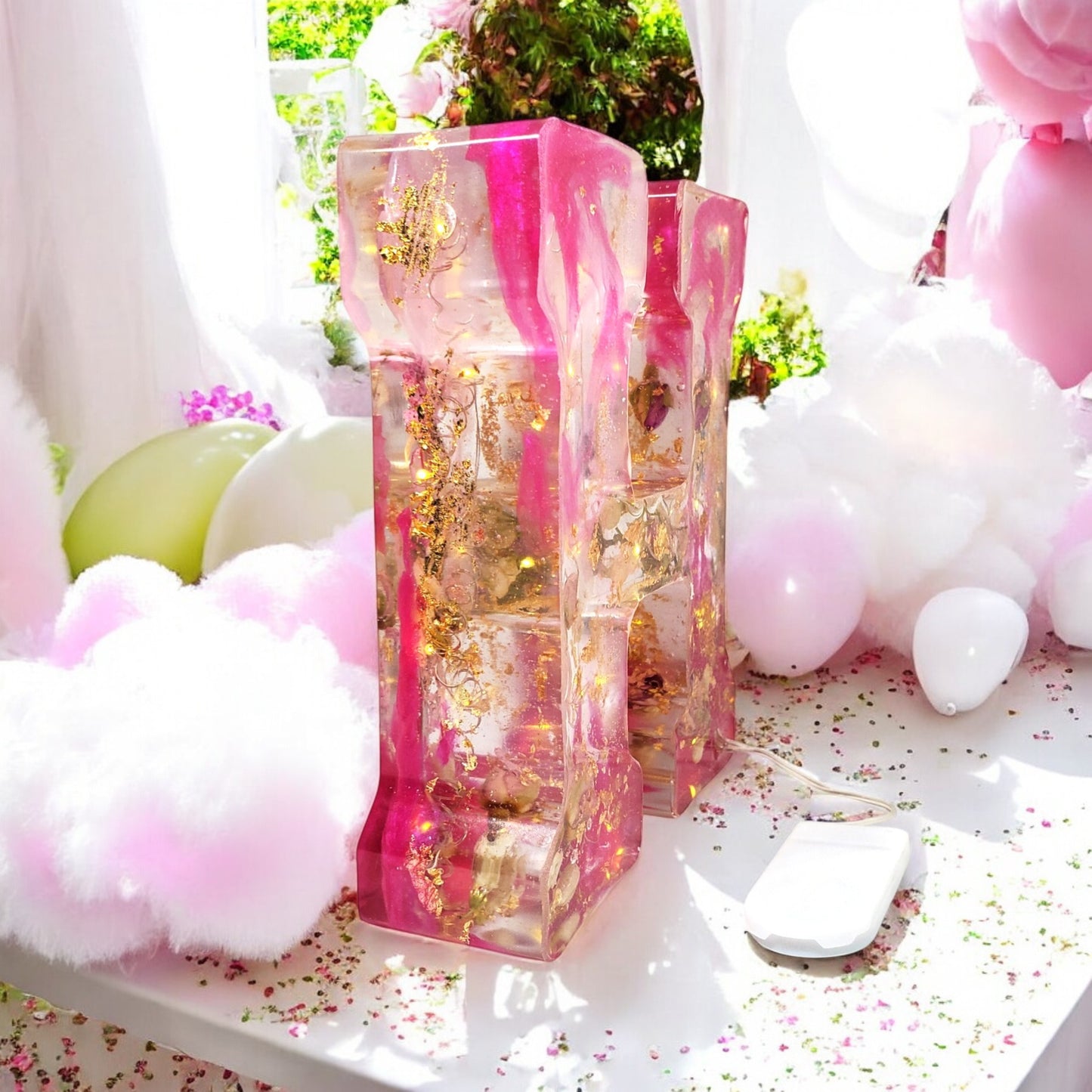 Custom LED Resin Letter | Real Dried Flowers | Personalized Floral Keepsake, Special Gift for bf | Boho Aesthetic