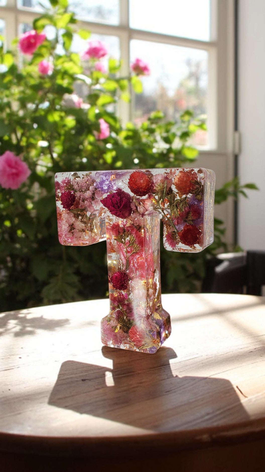 Light Up Letters | Custom LED Resin Letter with Dried Flowers | New Home Gift Ideas | Illuminated Letters | Pressed Flowers | LED Letter