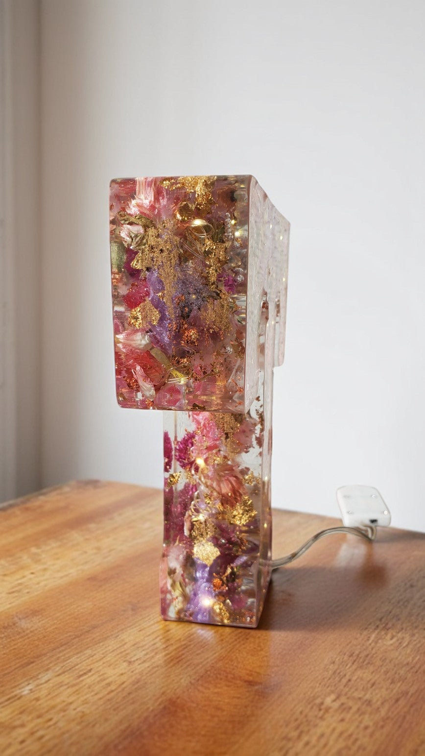 Light Up Letters | Custom LED Resin Letter with Dried Flowers | New Home Gift Ideas | Illuminated Letters | Pressed Flowers | LED Letter