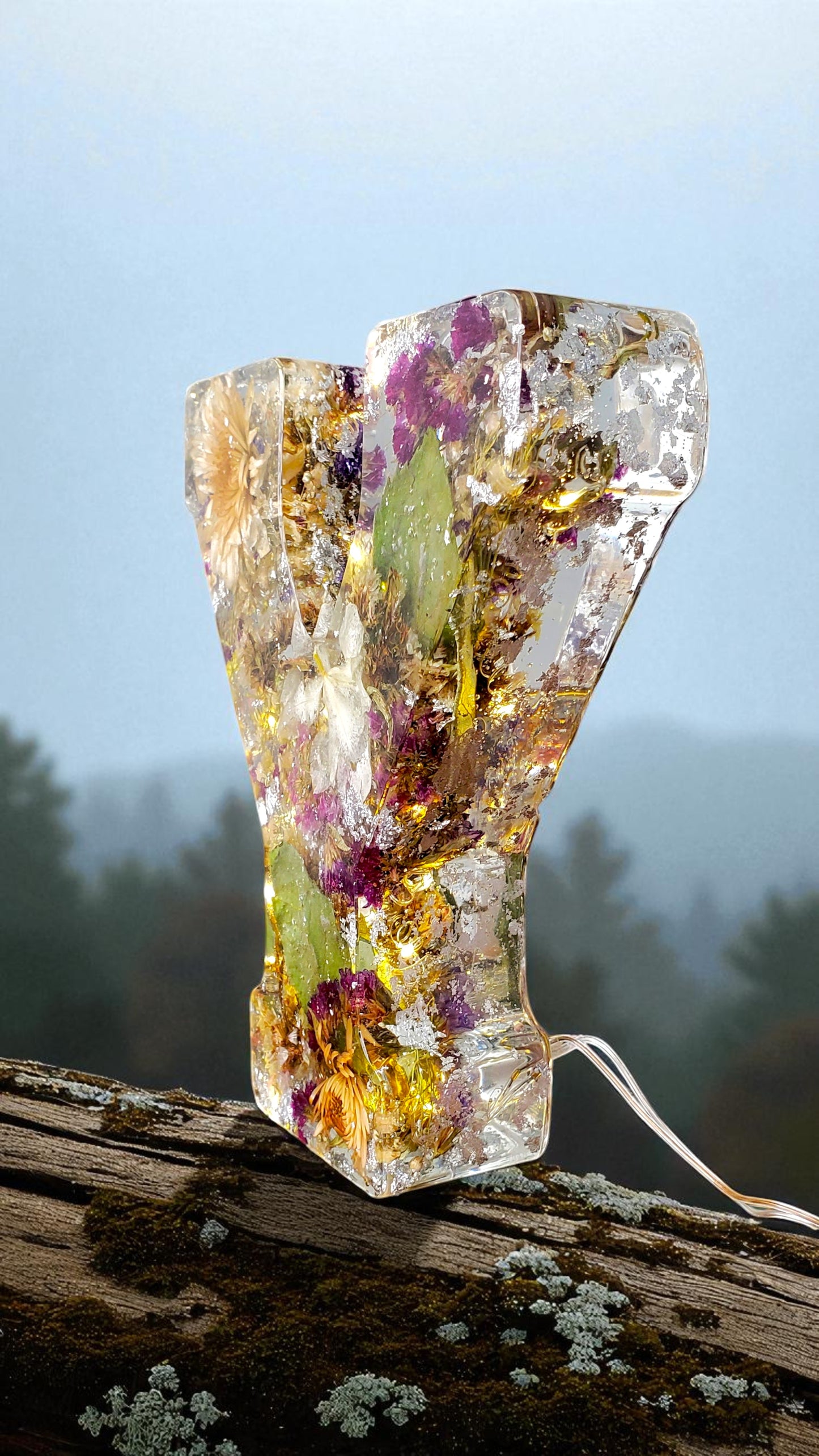 Custom LED Resin Letter | Real Dried Flowers | Personalized Floral Keepsake | Gift for Her, Baby Name Decor, Memorial Letter | Made for You