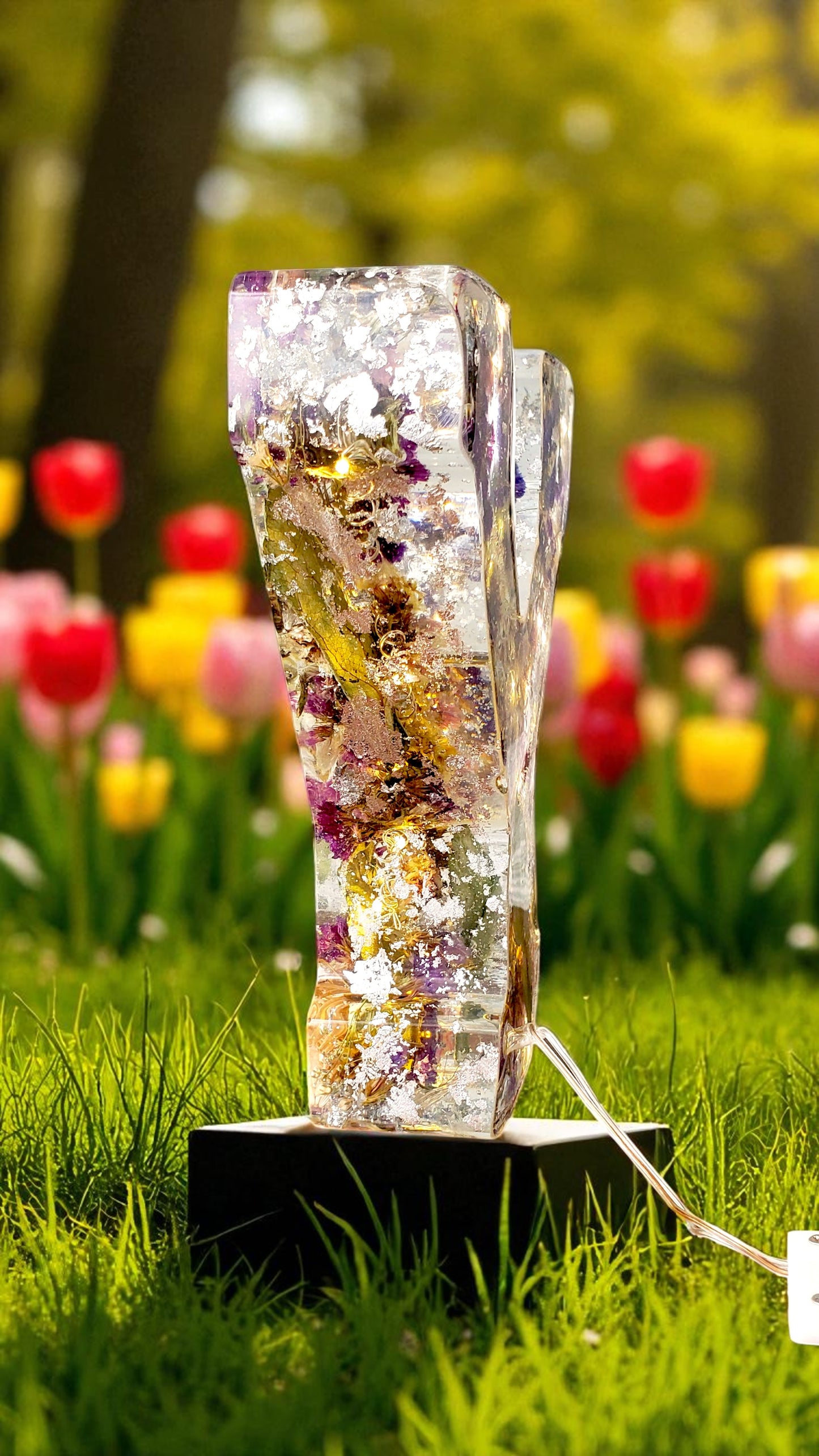 Custom LED Resin Letter | Real Dried Flowers | Personalized Floral Keepsake | Gift for Her, Baby Name Decor, Memorial Letter | Made for You