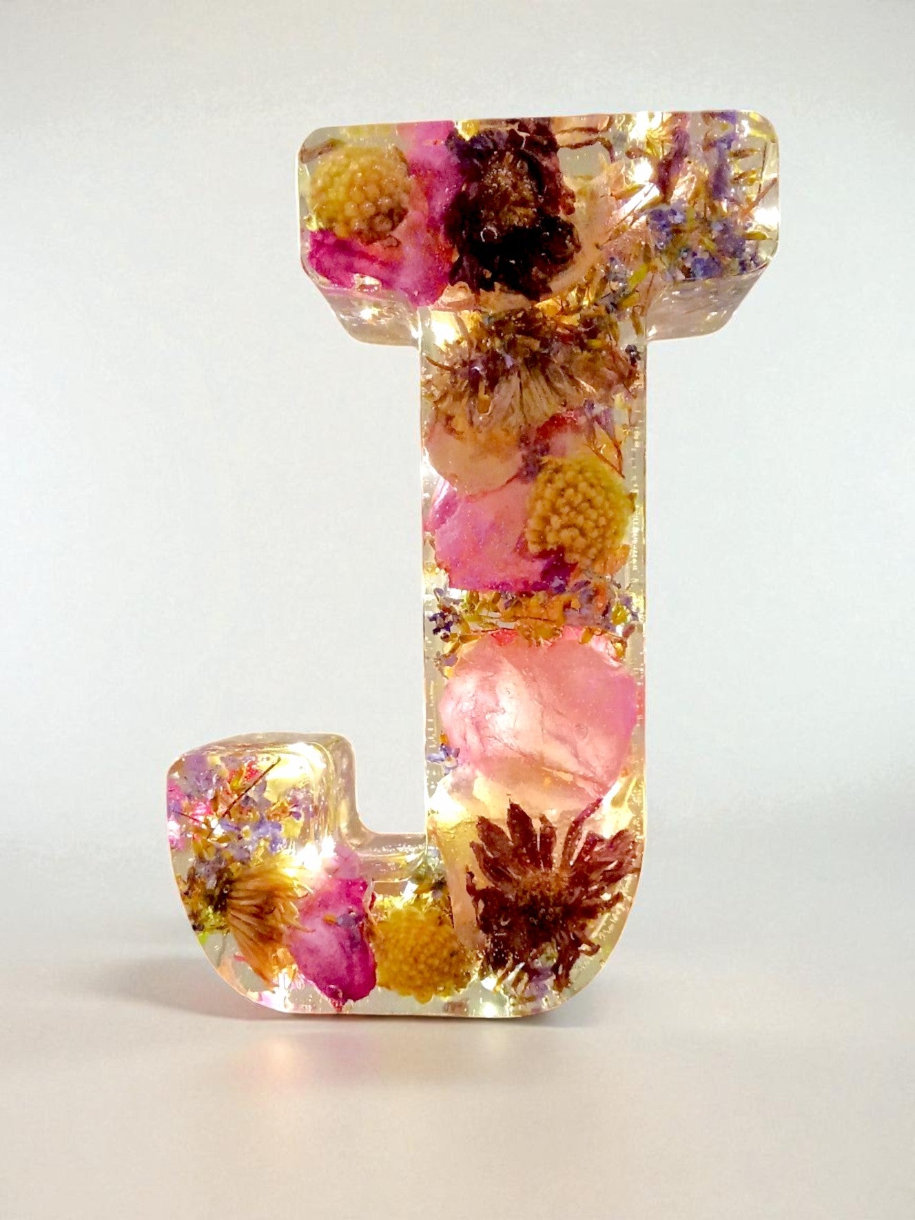 Illuminated Letters | Made For You | Light up Letter | Clear Epoxy Resin | Dried Flowers | Birth Flower | Made For You | Personalized Decor