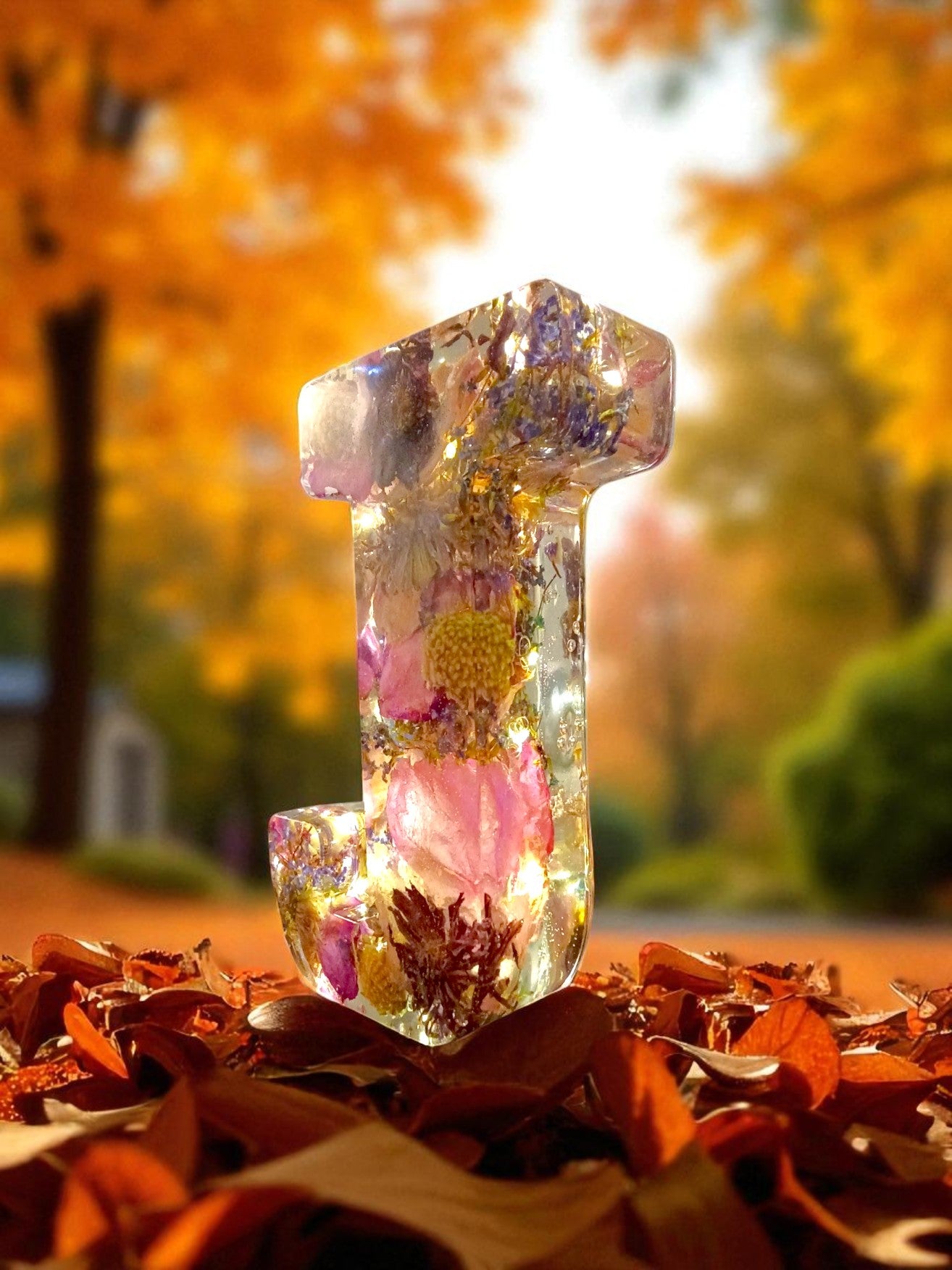 Illuminated Letters | Made For You | Light up Letter | Clear Epoxy Resin | Dried Flowers | Birth Flower | Made For You | Personalized Decor