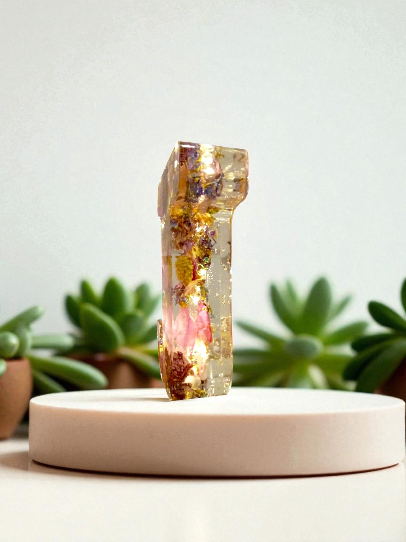 Illuminated Letters | Made For You | Light up Letter | Clear Epoxy Resin | Dried Flowers | Birth Flower | Made For You | Personalized Decor