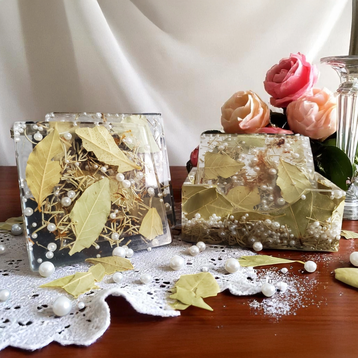 Custom Coasters | Pressed Flower Coaster | Housewarming Gift | Unique home decor | Personalized Gift