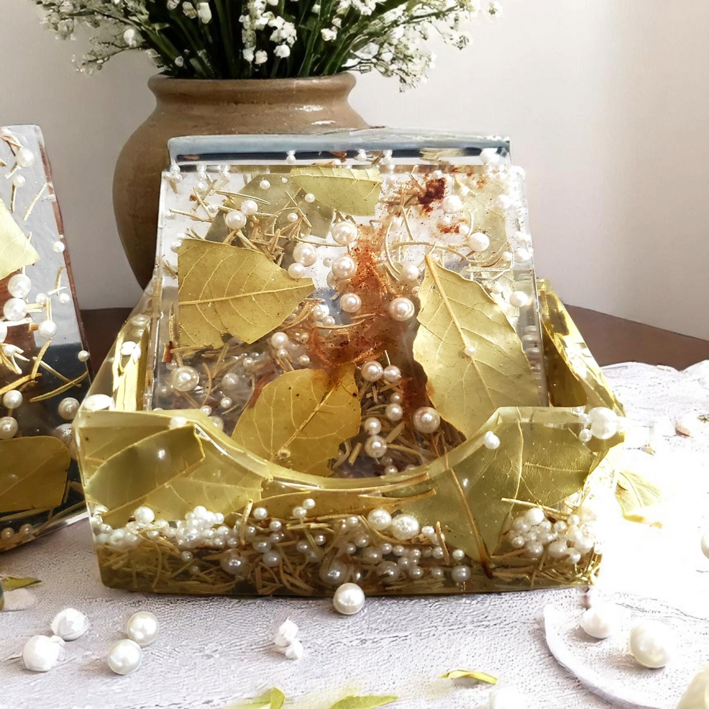 Custom Coasters | Pressed Flower Coaster | Housewarming Gift | Unique home decor | Personalized Gift