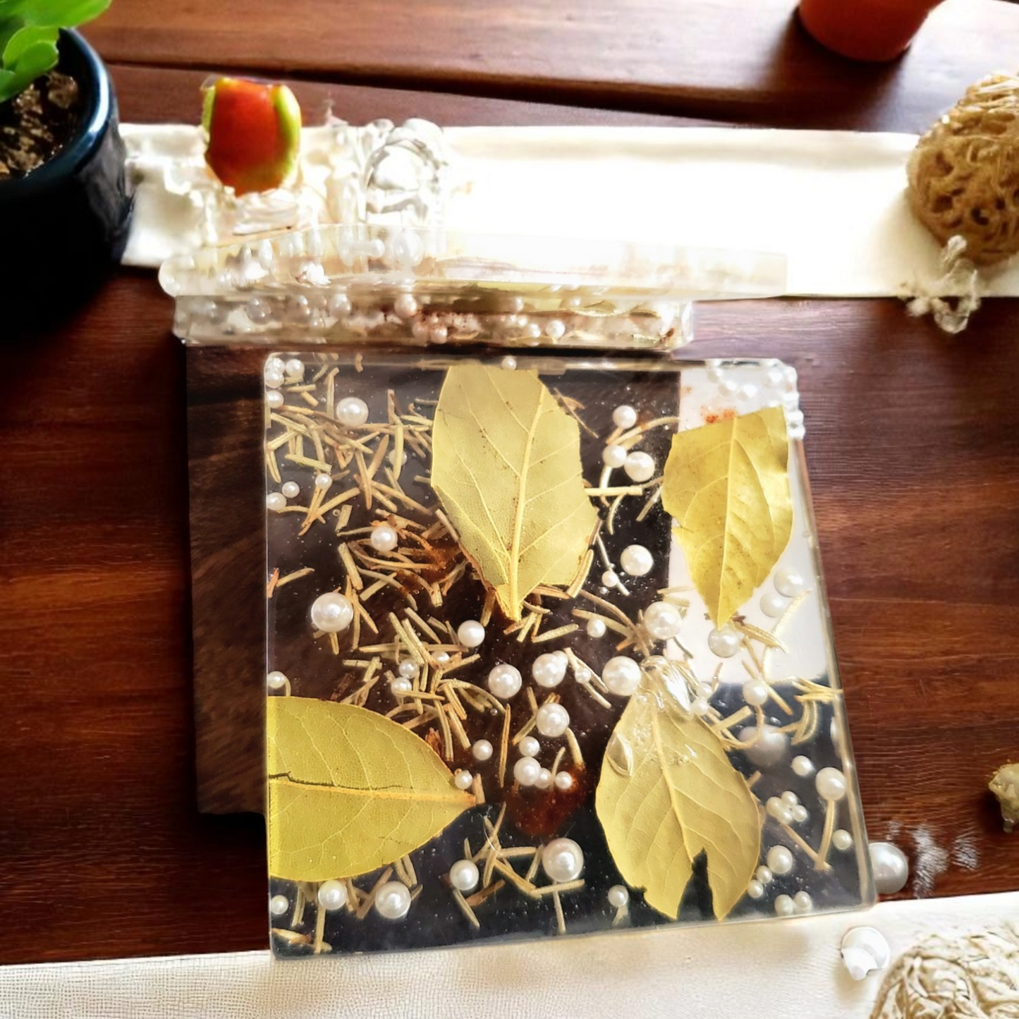 Custom Coasters | Pressed Flower Coaster | Housewarming Gift | Unique home decor | Personalized Gift