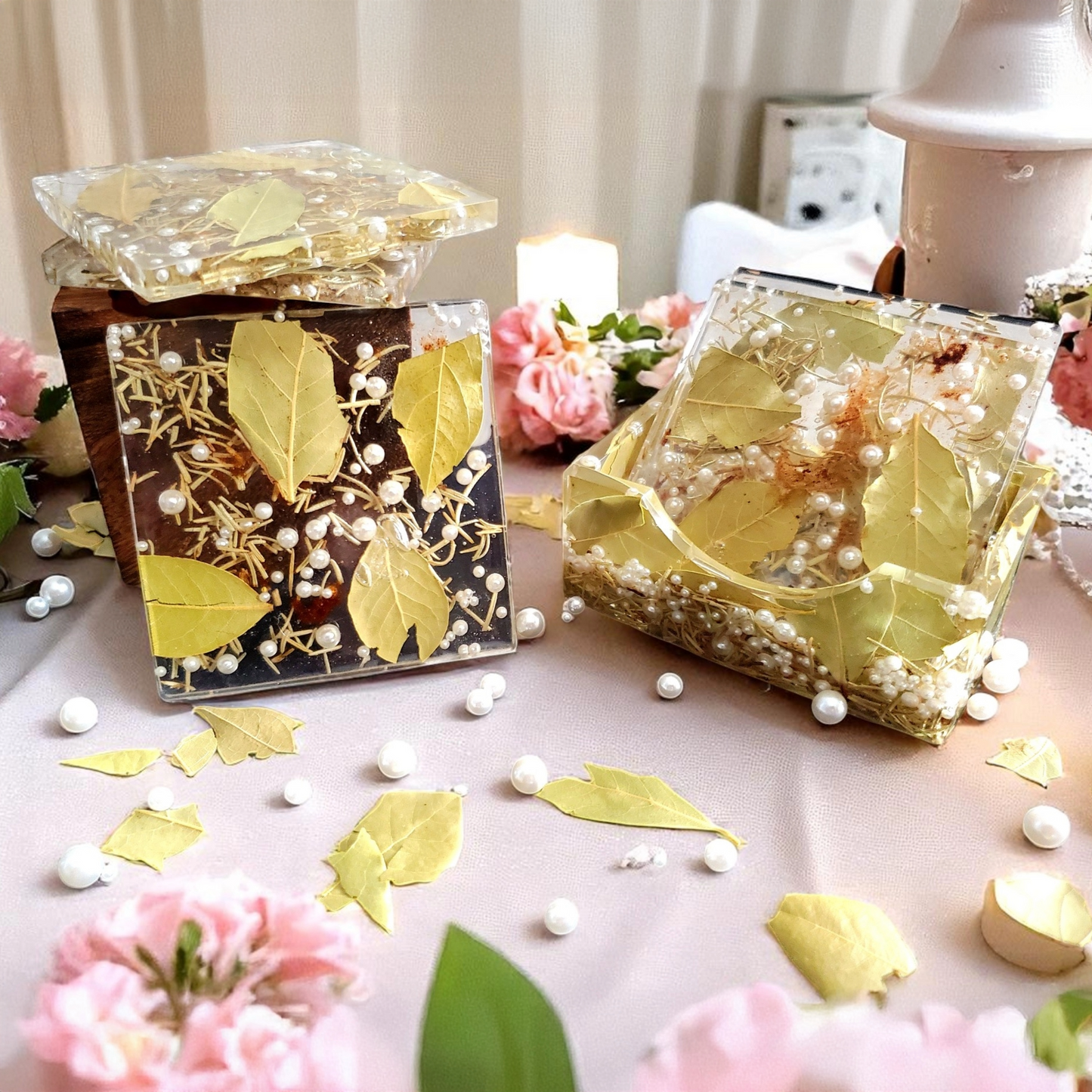 Custom Coasters | Pressed Flower Coaster | Housewarming Gift | Unique home decor | Personalized Gift