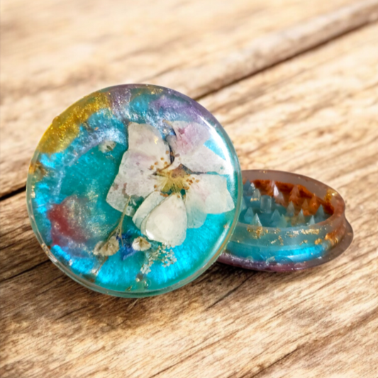 Herb Grinder | Epoxy Grinders | Custom Resin | Unique Kitchen Tools | Spice Herb Mixer | Two Piece Set | Grind Your Tea for maximum flavor