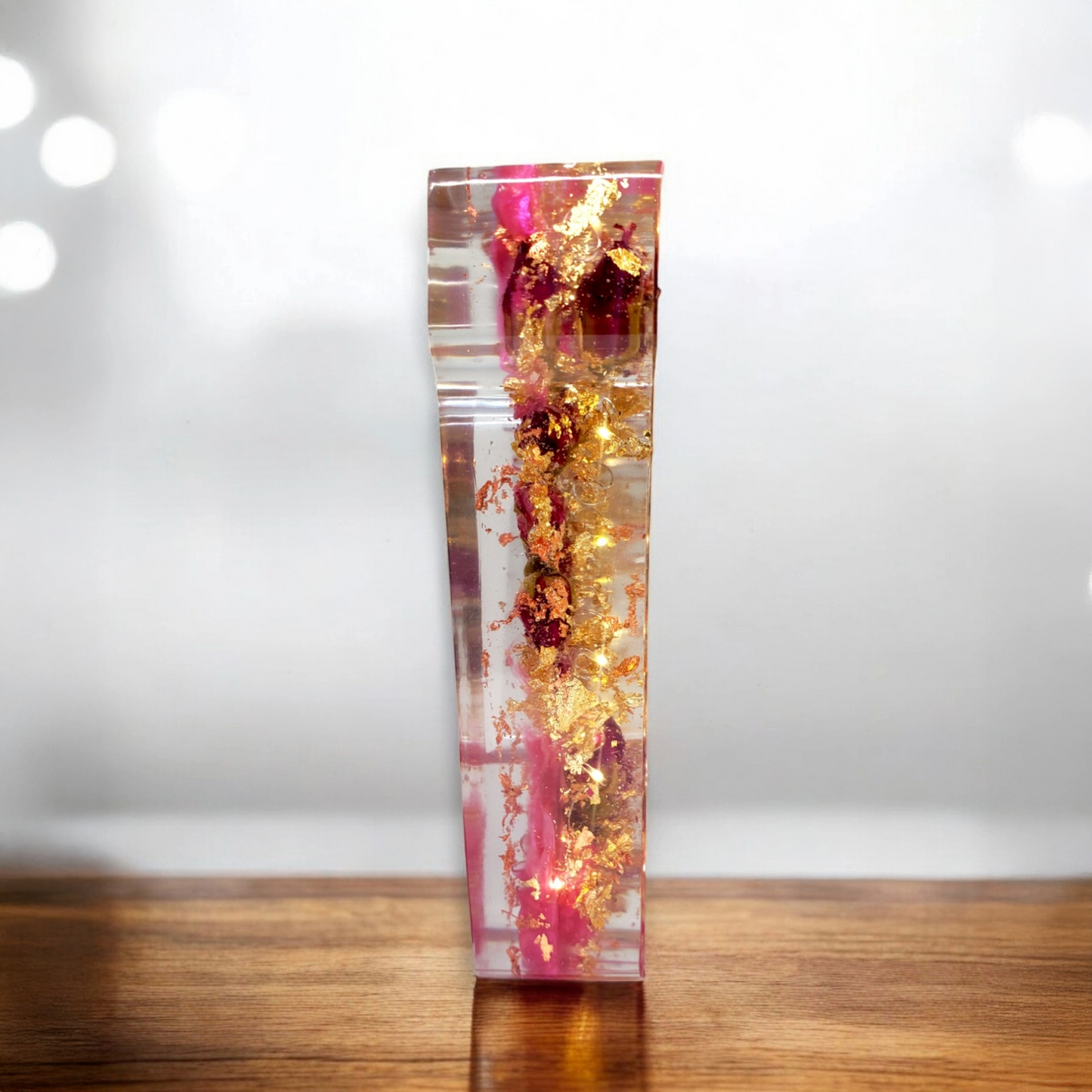 Custom LED Resin Letter | Real Dried Flowers | Personalized Floral Keepsake | Clear Epoxy Resin Decor, Birth Month Flower | Made for You