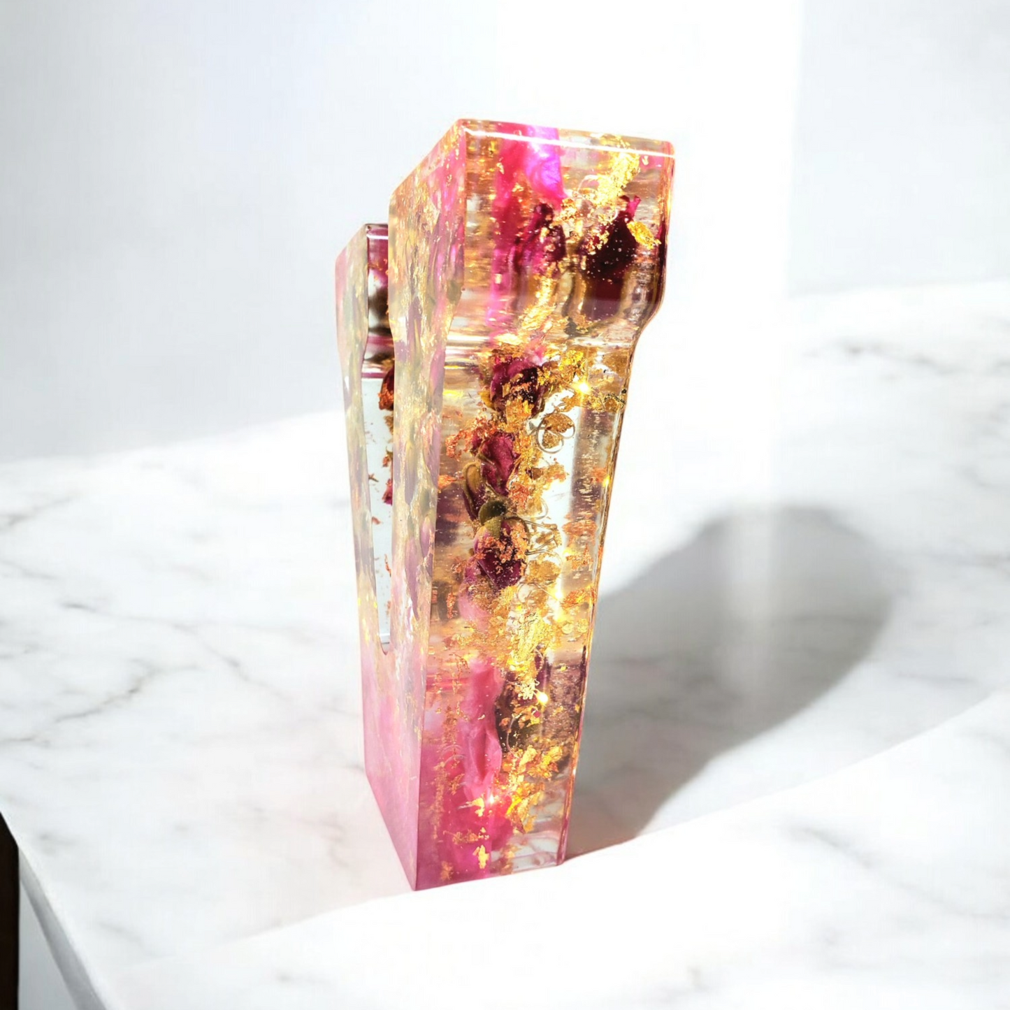 Custom LED Resin Letter | Real Dried Flowers | Personalized Floral Keepsake | Clear Epoxy Resin Decor, Birth Month Flower | Made for You