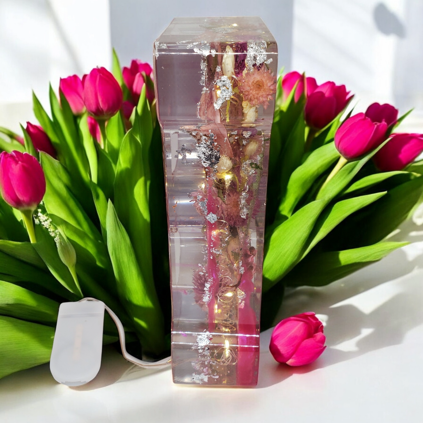 Custom LED Resin Letter | Real Dried Flowers, Personalized Floral Keepsake, Gift for bff, House Warming Decor | Boho Aesthetic, Made for You